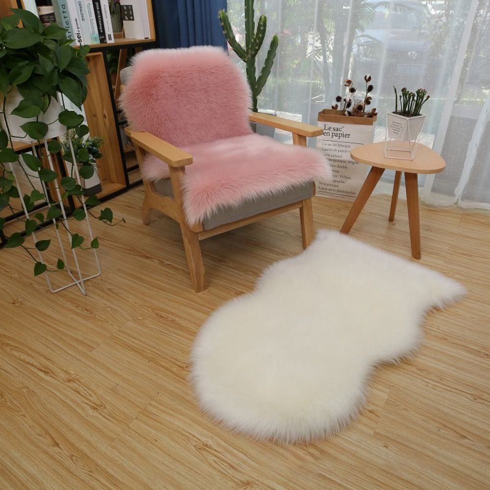 Cow Mat Rubber - พรมขนยาวสำหรับห้องนอนขนปุยซักได้พรมเนื้อนุ่มกันลื่น