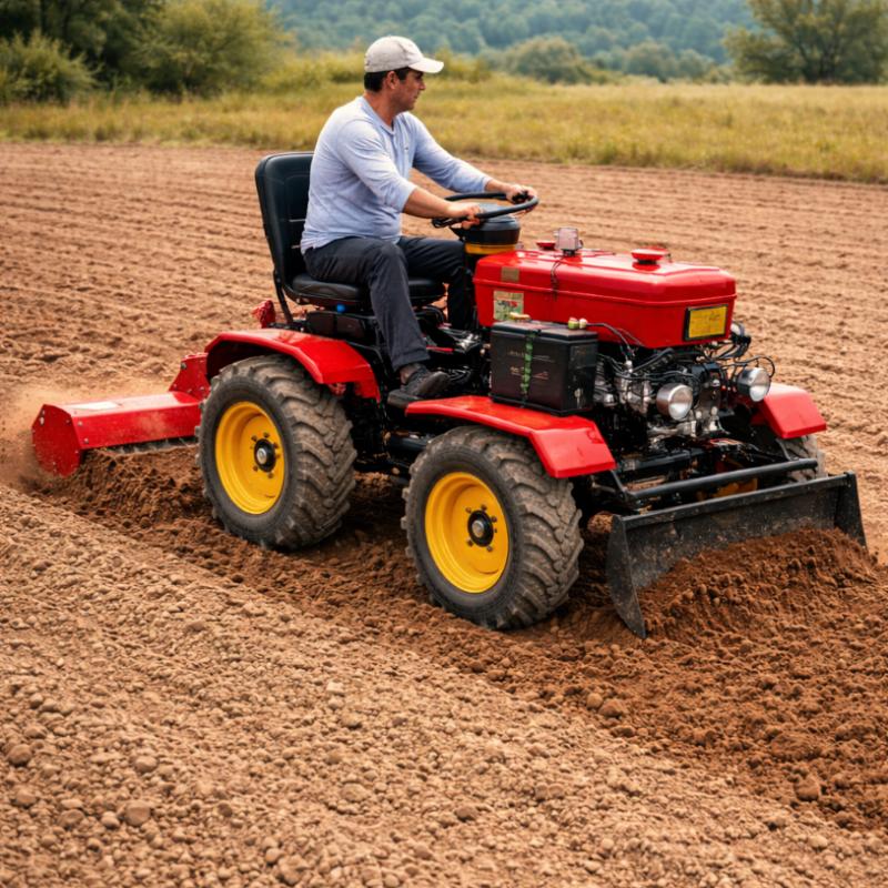 Agriculture Farming Services - รถแทรกเตอร์ขนาดเล็ก 25 แรงม้า แบบปรับแต่งได้ พร้อมผานหน้าและผานหมุน |