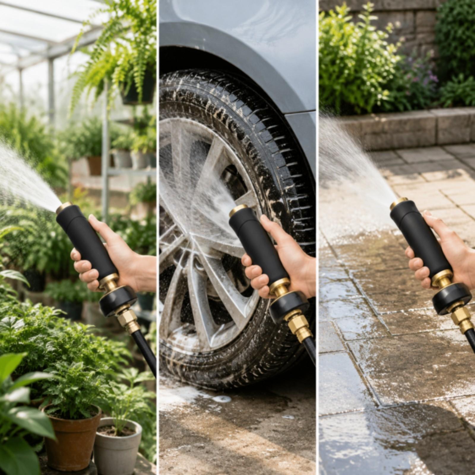 Gardena Hose Comfort - สวนแรงดันสูง | ด้ามจับยางนุ่มสบาย, หัวฉีดสายยางสำหรับรดน้ำสนามหญ้า