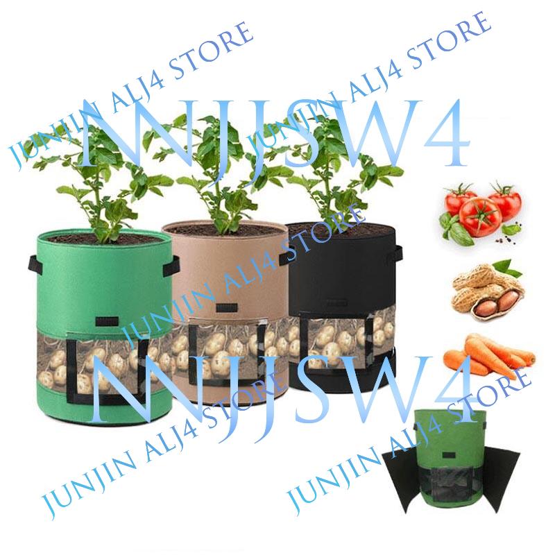 Agriculture Vertical Farming - ถุงปลูกต้นไม้แบบมีหน้าต่าง ขนาด 7/10 แกลลอน สำหรับปลูกมันฝรั่ง ปลูกผักในบ้าน