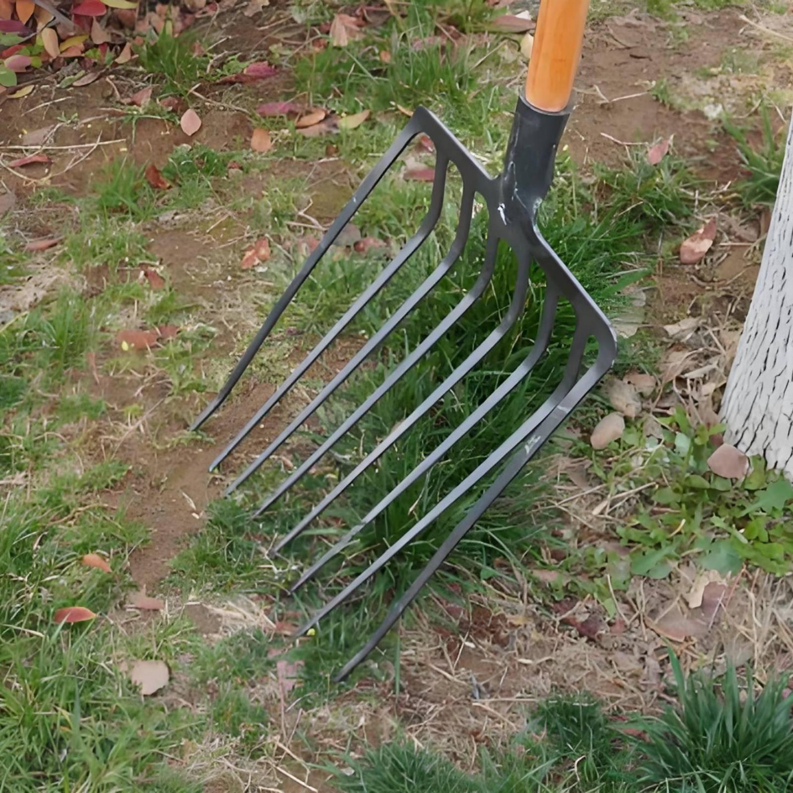 ส้อมเกษตรเหล็กแมงกานีส งานหนัก - Agriculture Gardening Farming บทวิจารณ์และราคา