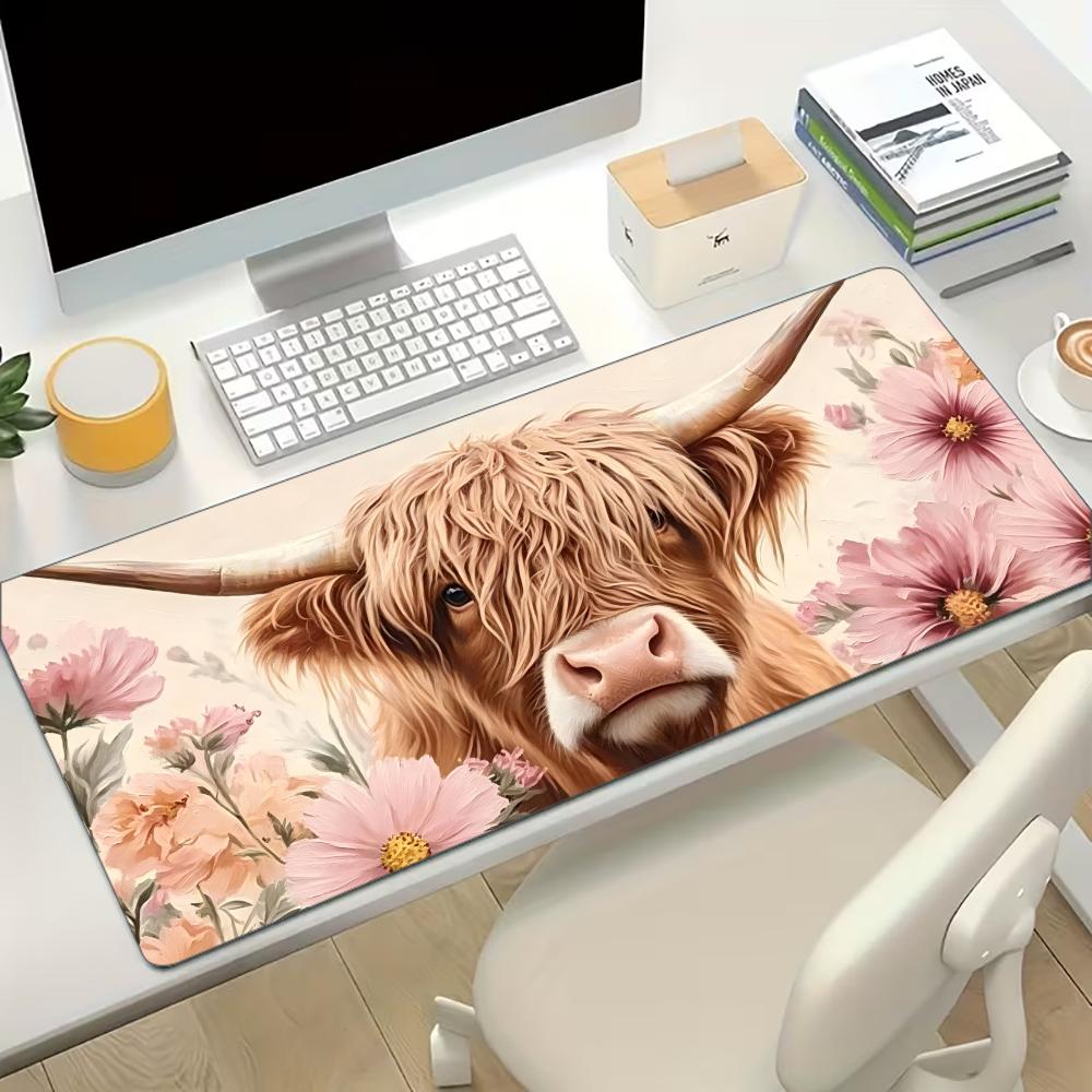 แผ่นรองเมาส์ลายดอกไม้สีชมพู Hi - Cow Mat Rubber บทวิจารณ์และราคา