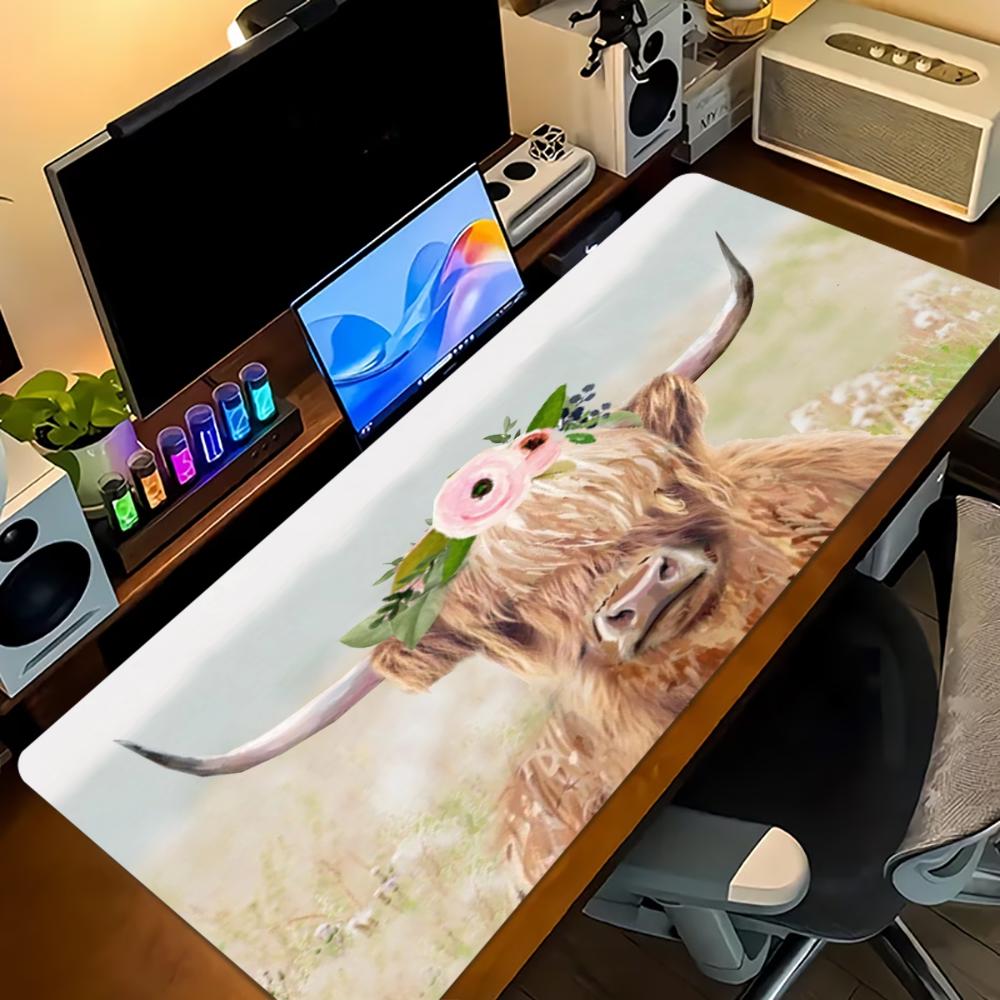 แผ่นรองเมาส์ลายดอกไม้สีชมพู Hi - Cow Mat Rubber บทวิจารณ์และราคา