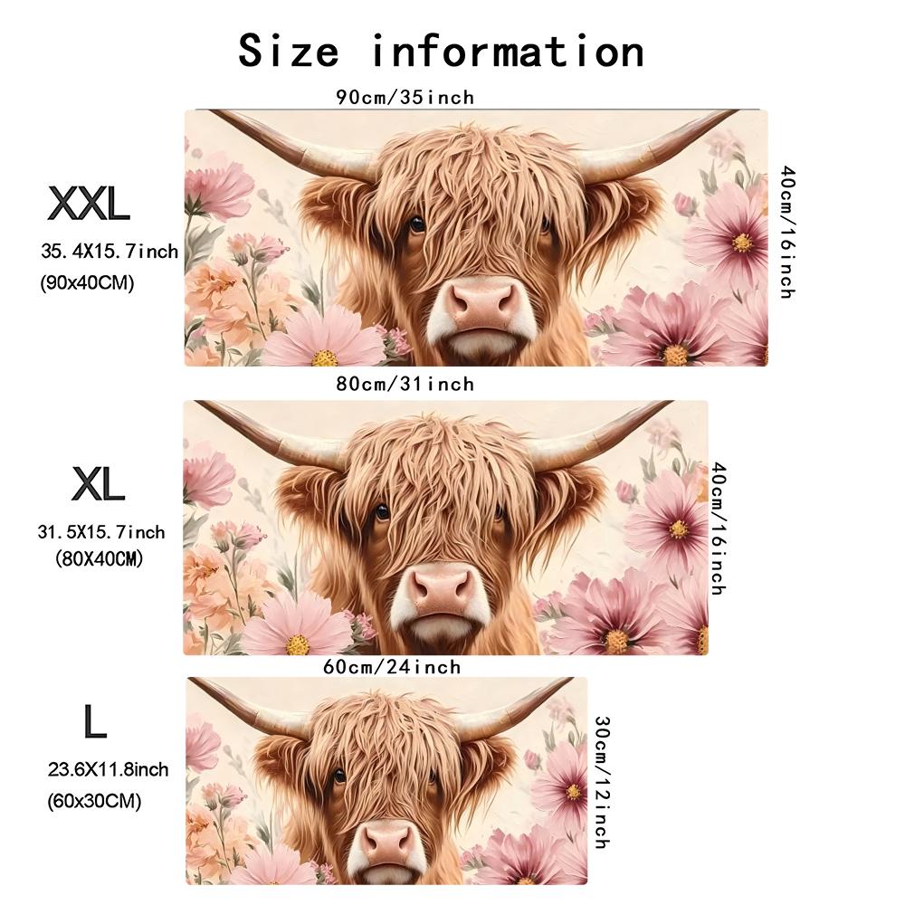 แผ่นรองเมาส์ลายดอกไม้สีชมพู Hi - Cow Mat Rubber บทวิจารณ์และราคา