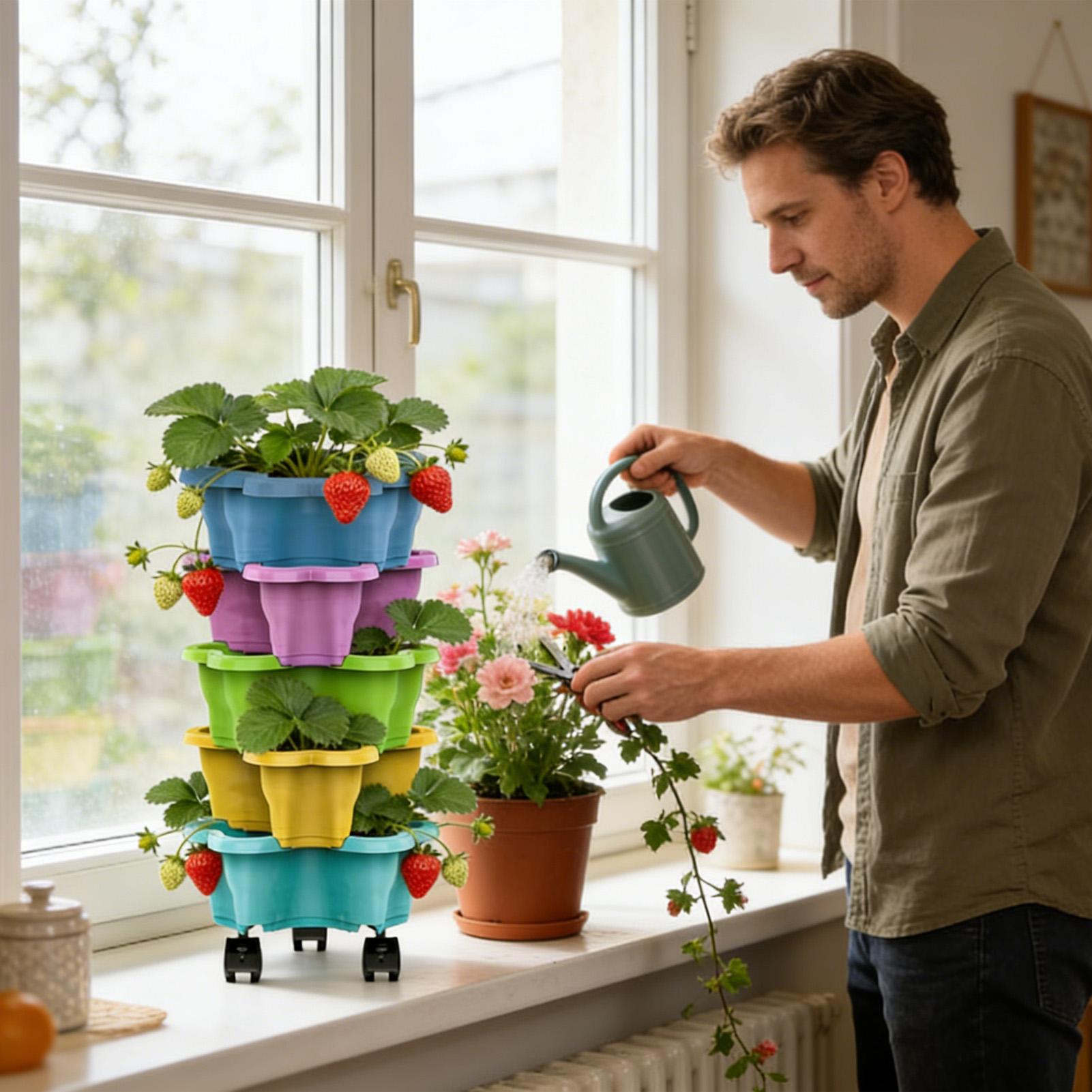 กระถางปลูกผักแบบแนวตั้ง ทนทานต - Agriculture Vertical Farming บทวิจารณ์และราคา