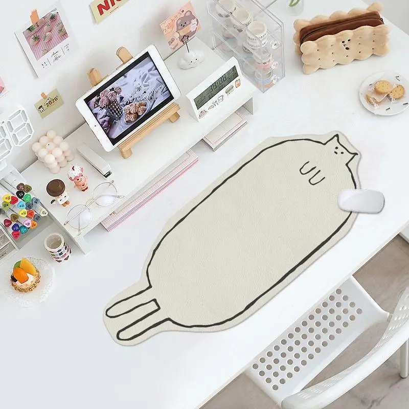 Kawaii Cat Gamer โต๊ะหนังวัวขน - Cow Mat Rubber บทวิจารณ์และราคา